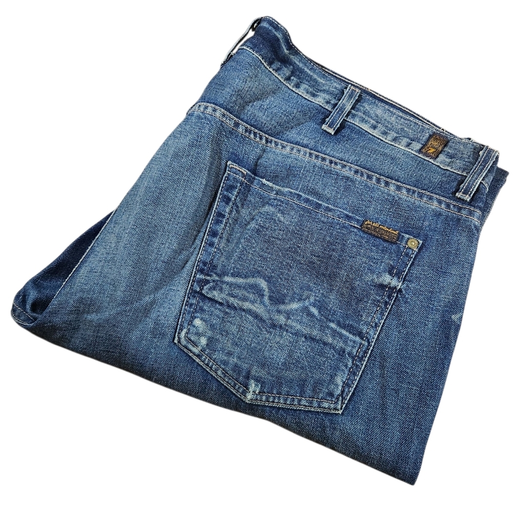 7 For All Mankind Austyn Blue Jeans Men's 40 Long Tall 42x35 Denim Straight